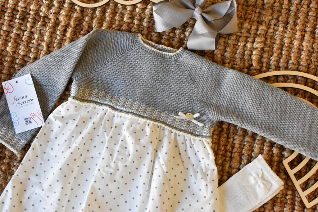 Ceremonial knit Dress in Grey