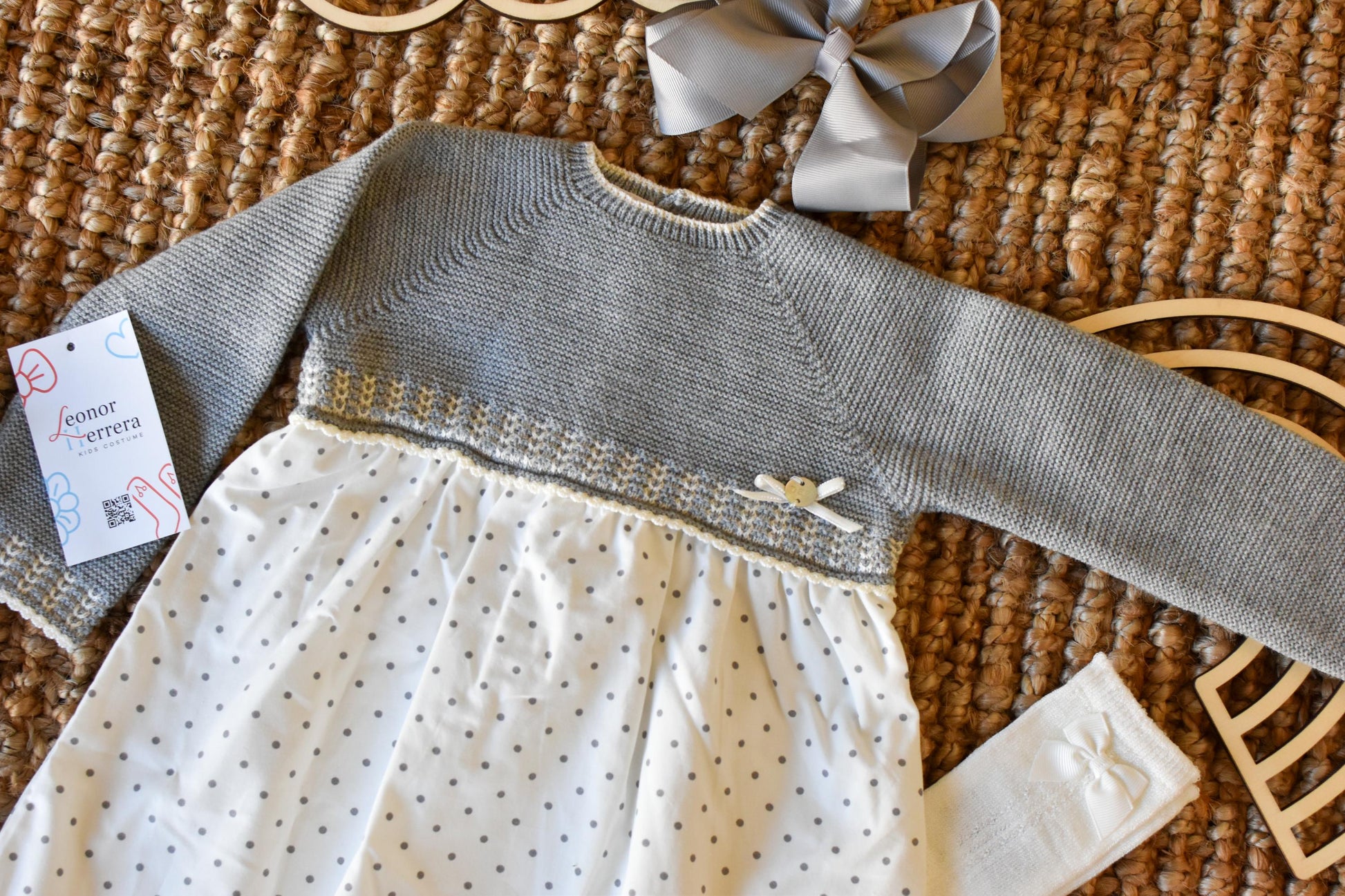 Ceremonial knit Dress in Grey