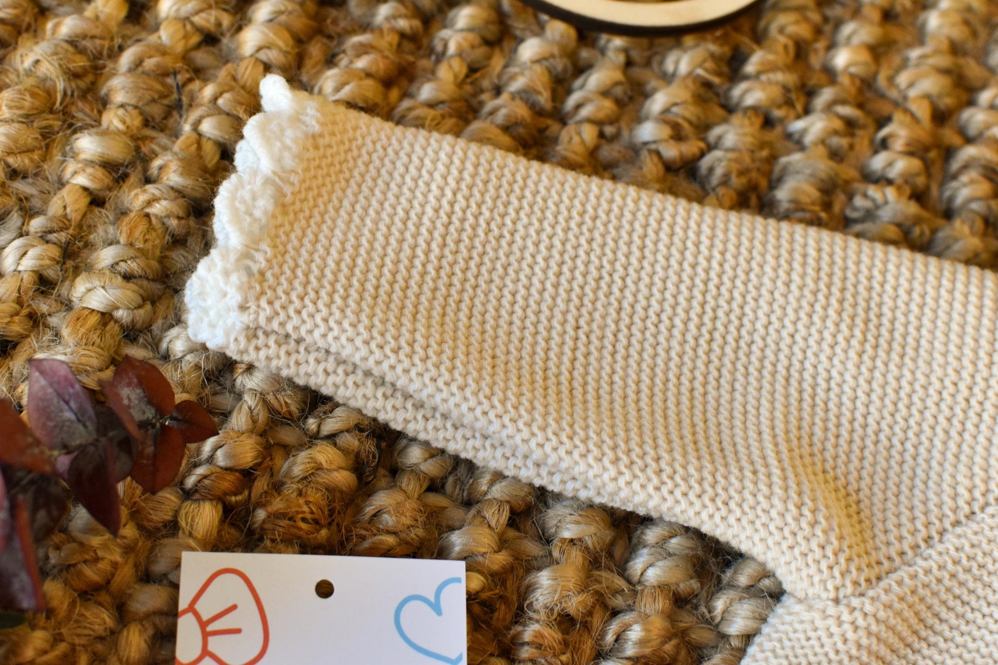 Knitted Small Lace and Points in Camel