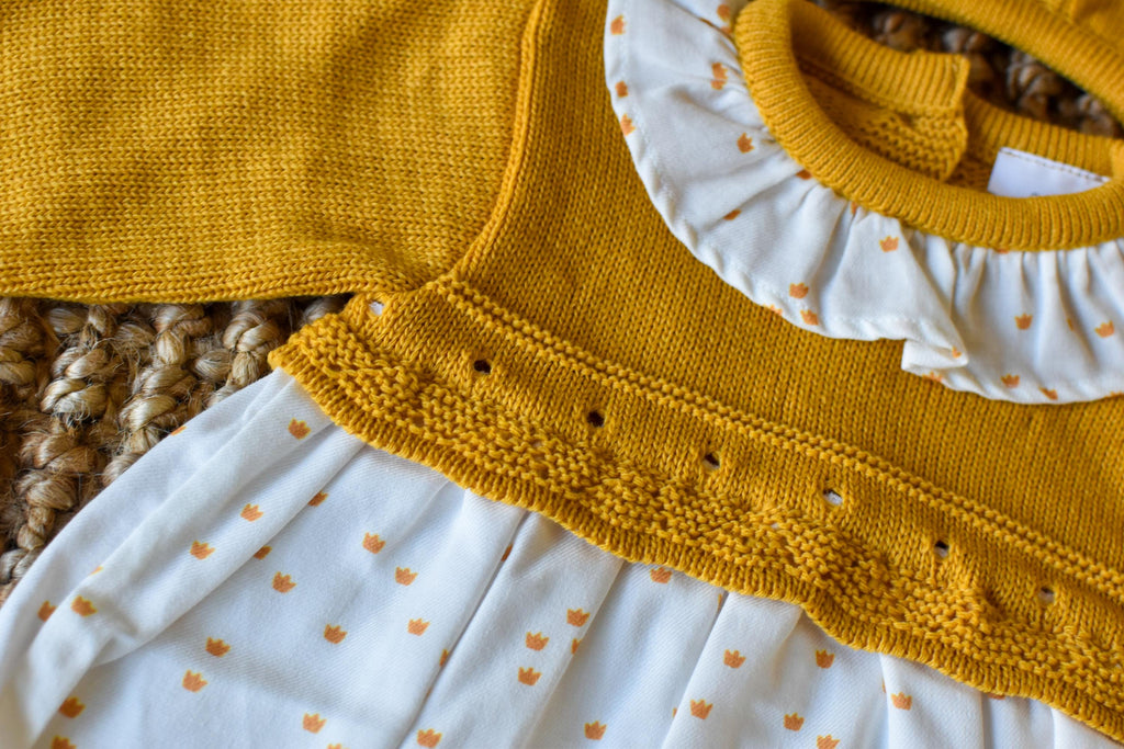 Knit Top Long Sleeve With bonnet with Stars