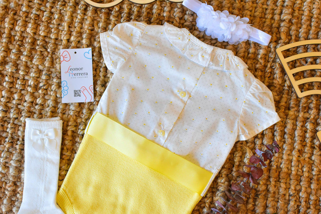 Body Set With Bor in Yellow