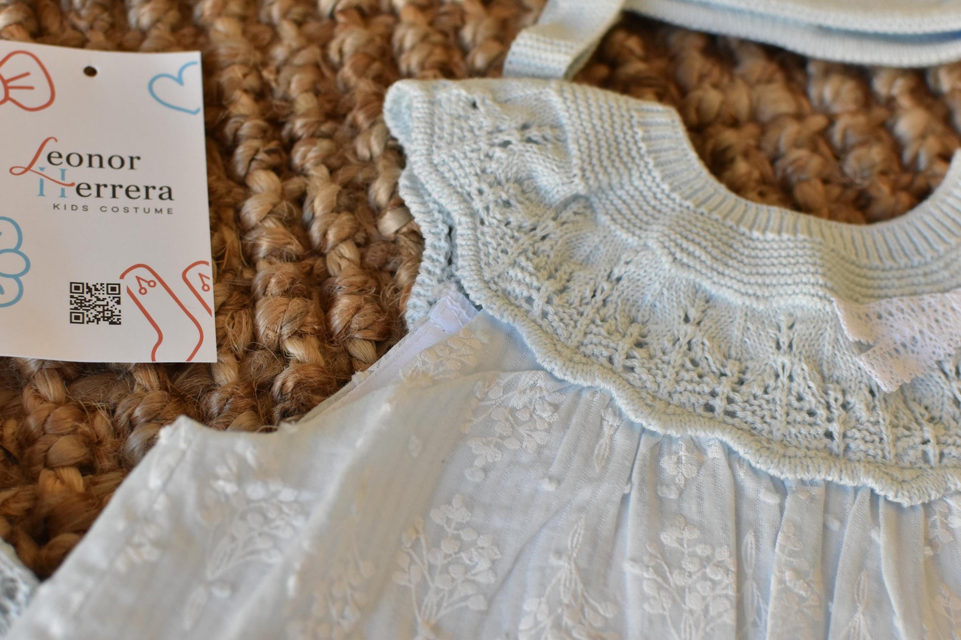 Dress with Bonnet in Salmon