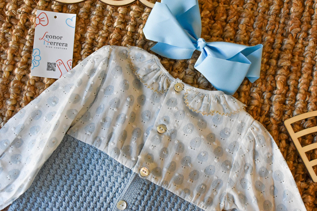 Peto set with bow in Blue