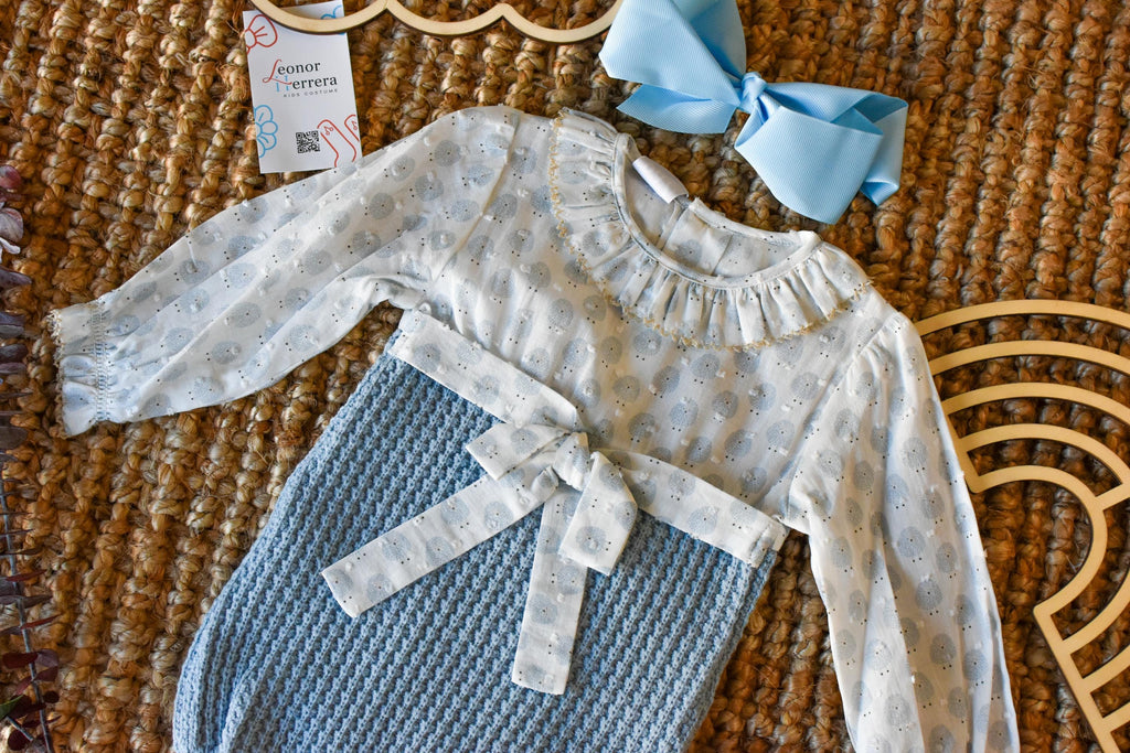 Peto set with bow in Blue