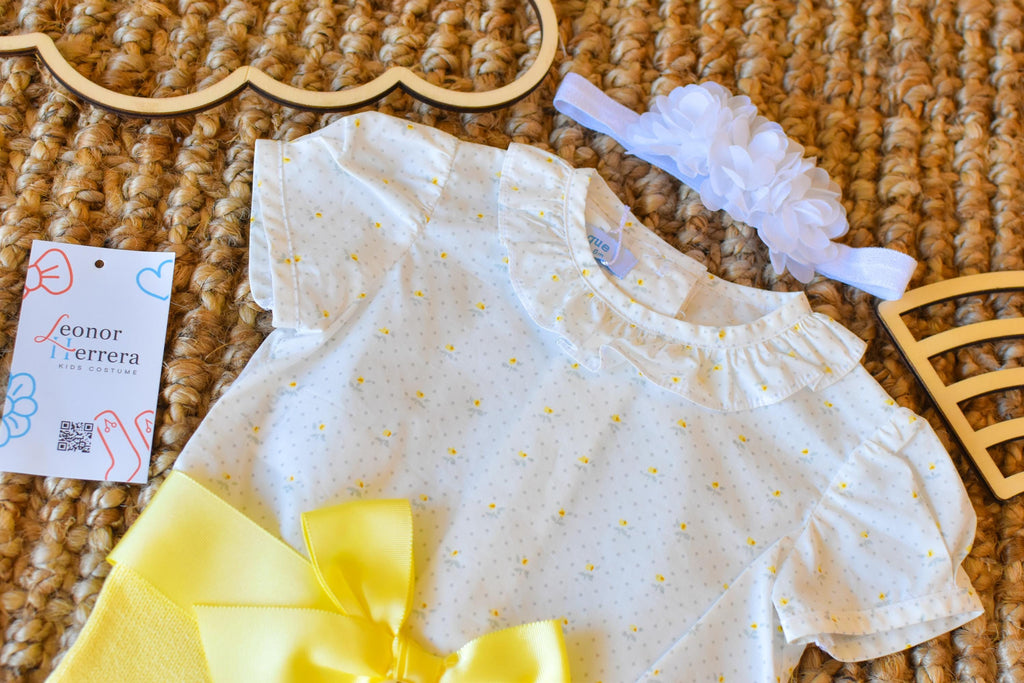 Body Set With Bor in Yellow