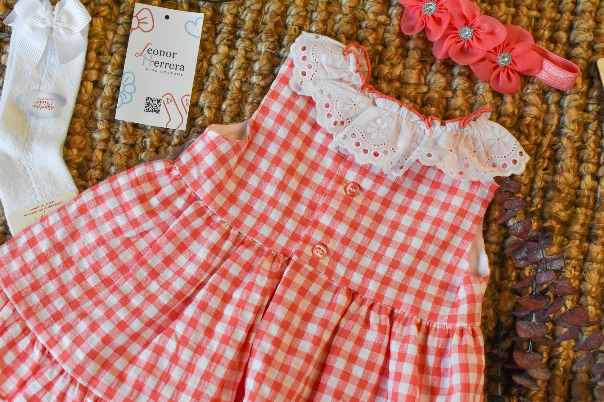 Dress Square in coral Red