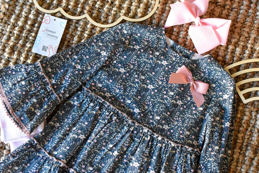 Dress for Girl in black - Pink