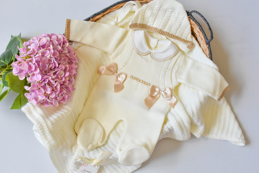 Romper Doble Cable in Beige