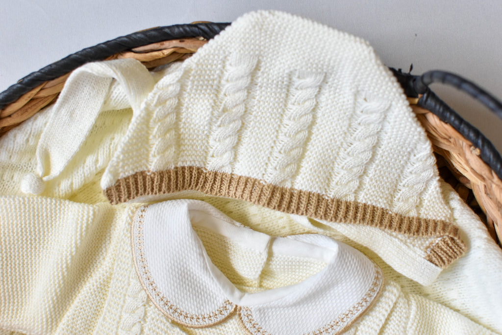 Romper Doble Cable in Beige