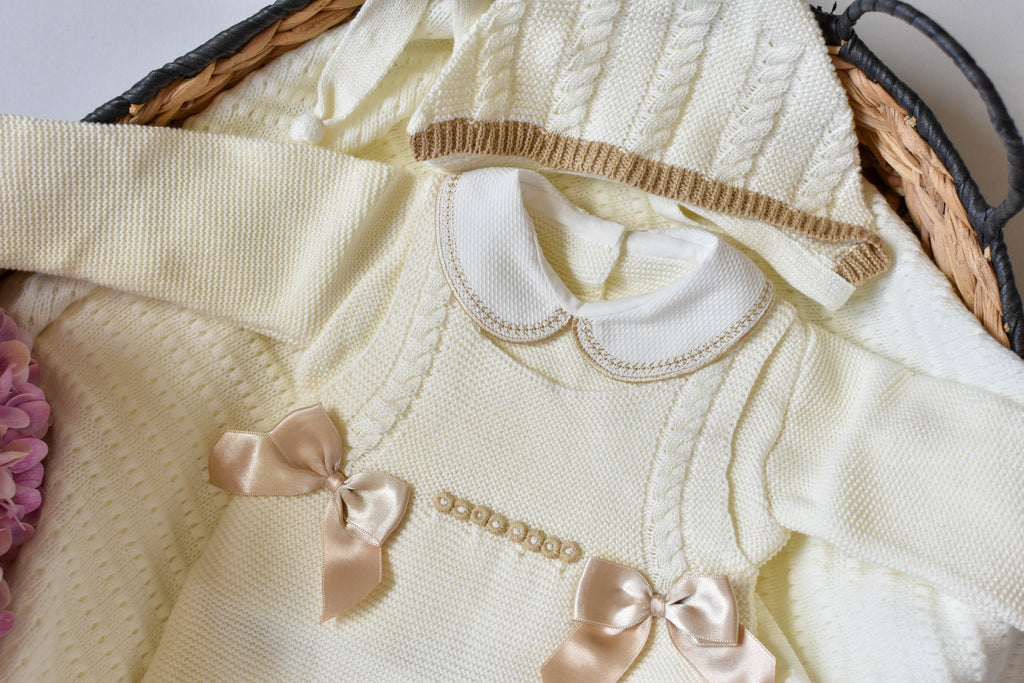 Romper Doble Cable in Beige