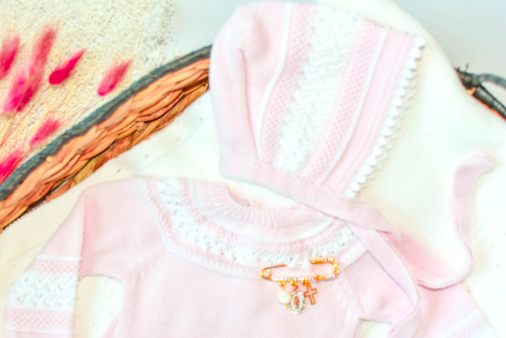 Knit Cotton Set in Pink