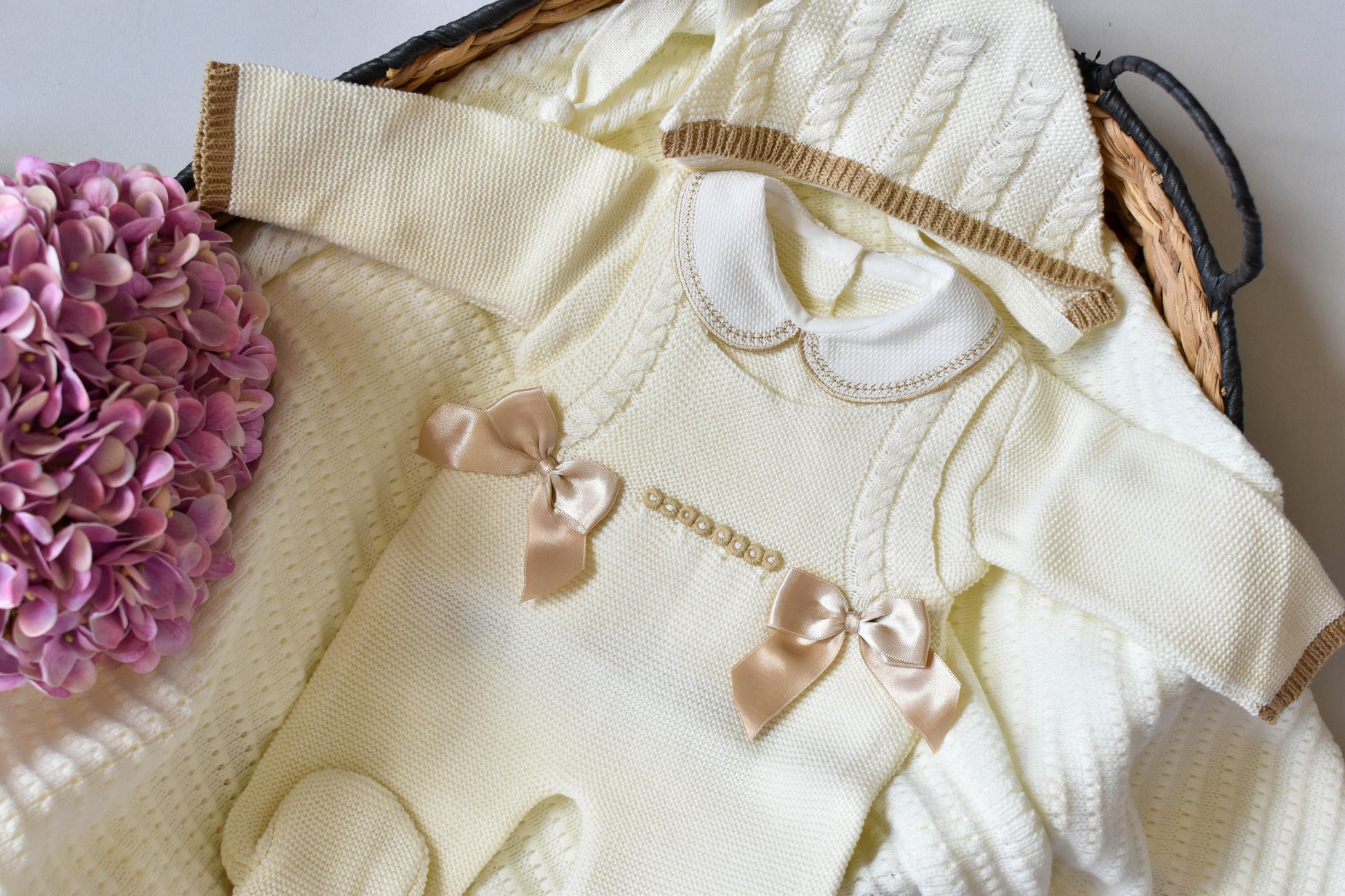 Romper Doble Cable in Beige