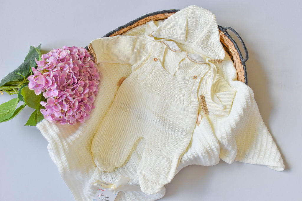 Romper Doble Cable in Beige