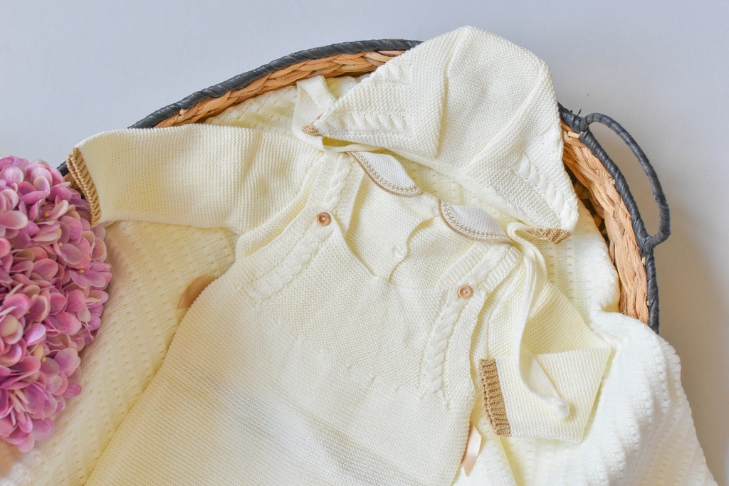 Romper Doble Cable in Beige