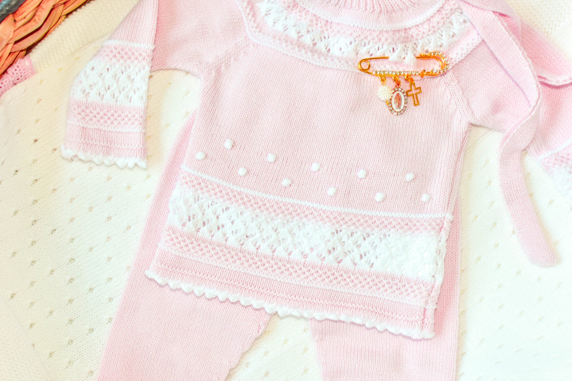 Knit Cotton Set in Pink