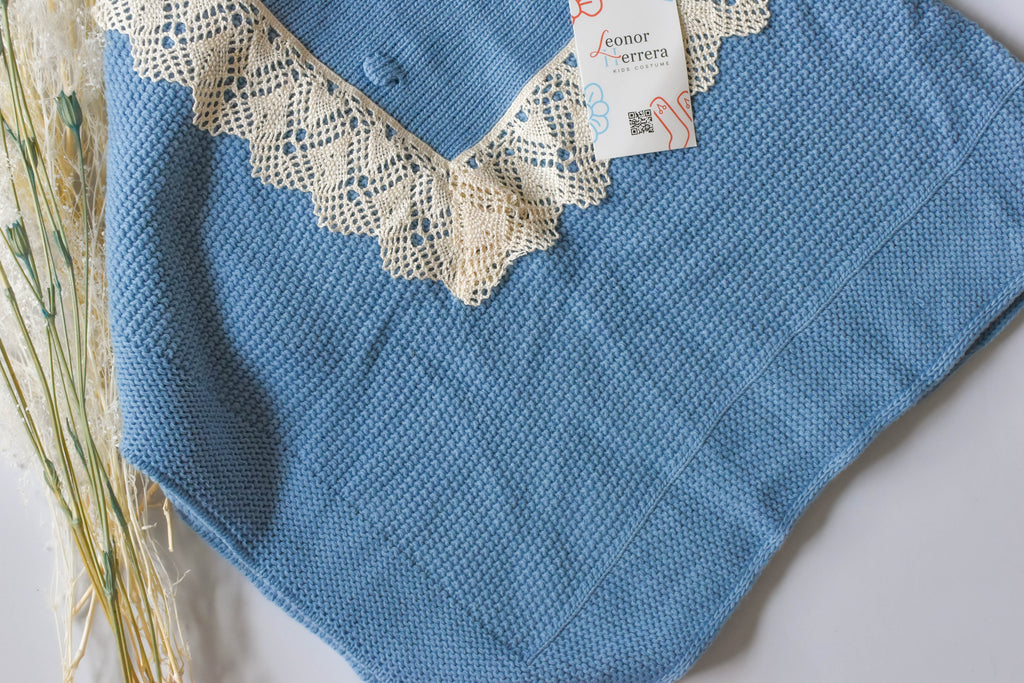 Blanket Point Lace in Old Blue