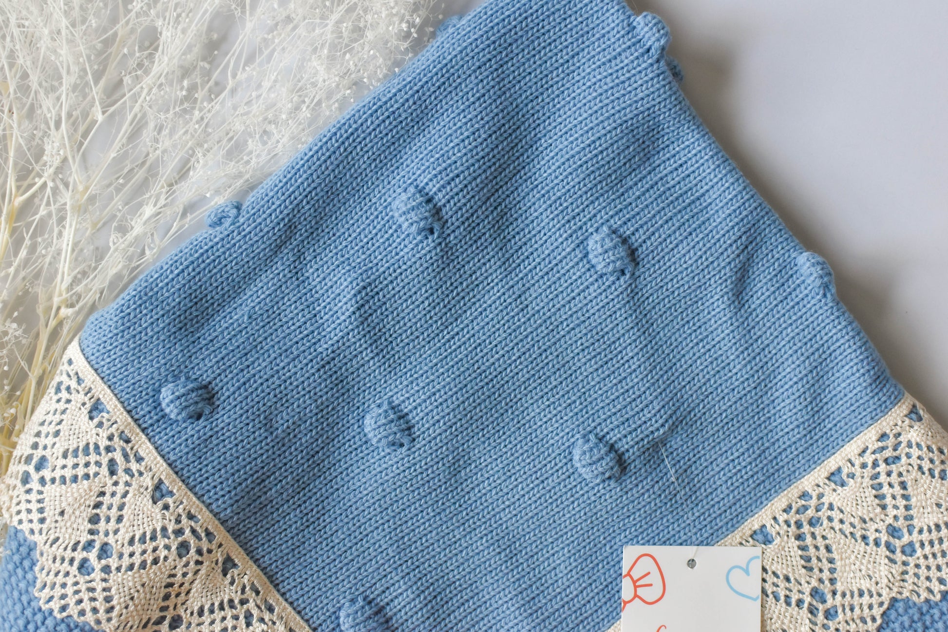 Blanket Point Lace in Old Blue