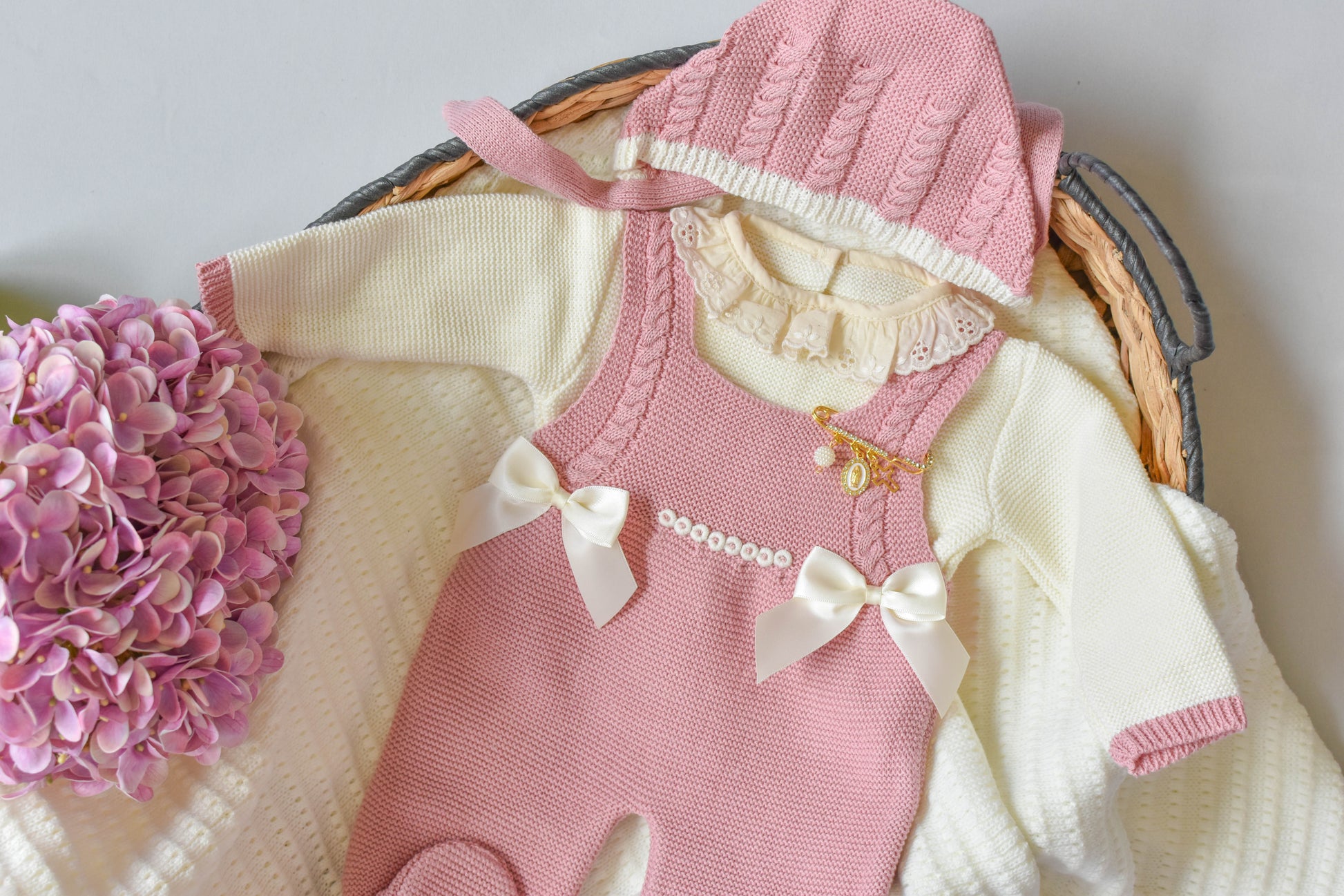 Romper Doble Cable in Old Pink