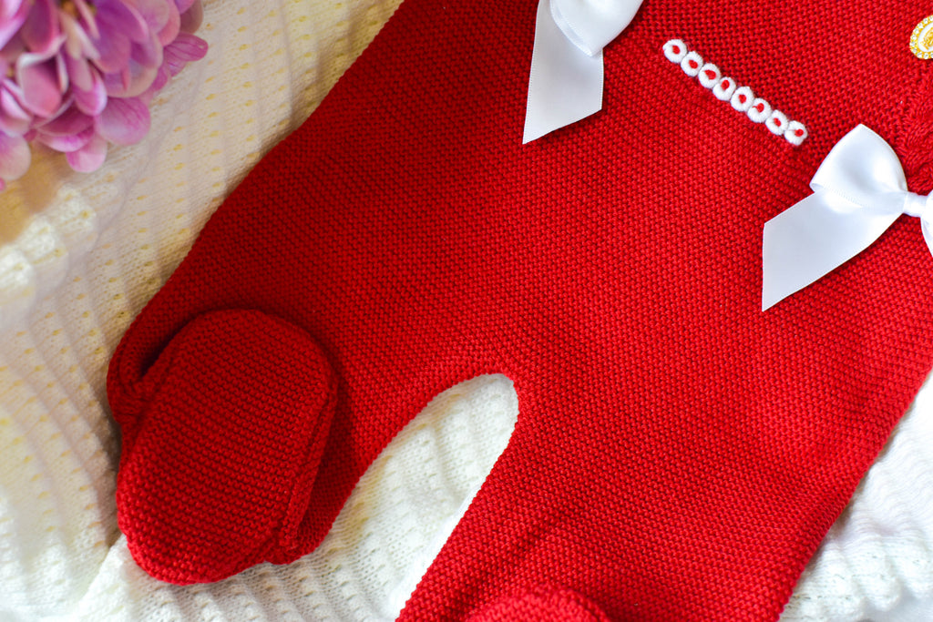 Romper Doble Cable in Red - White