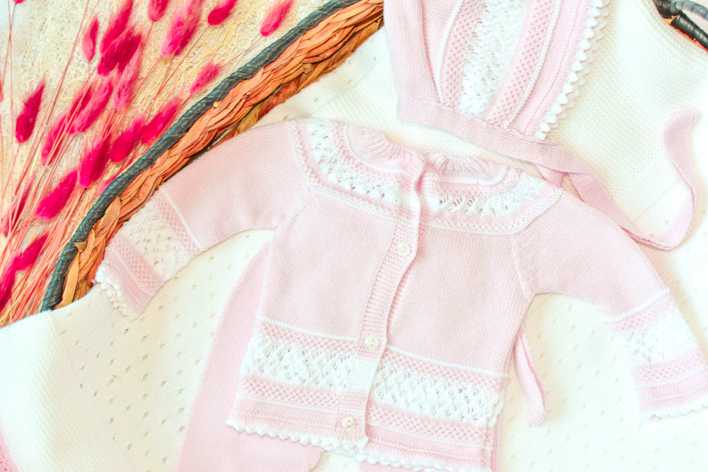 Knit Cotton Set in Pink