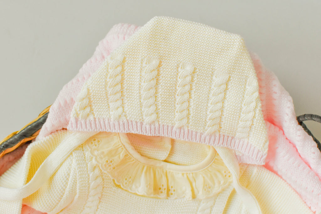 Romper Doble Cable in Pink - Beige