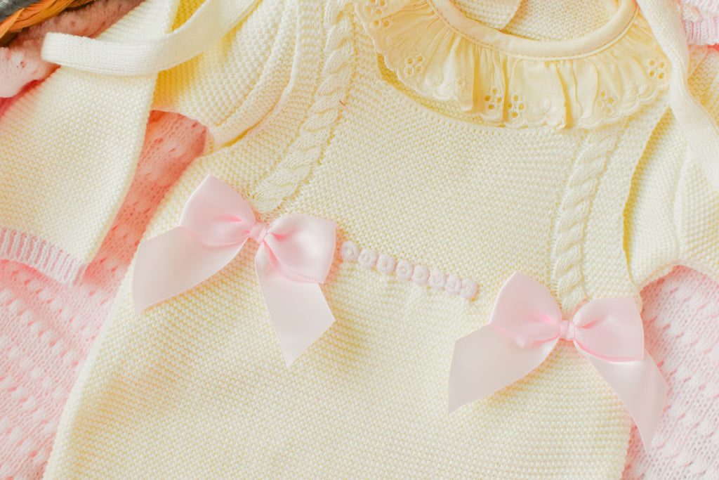 Romper Doble Cable in Pink - Beige