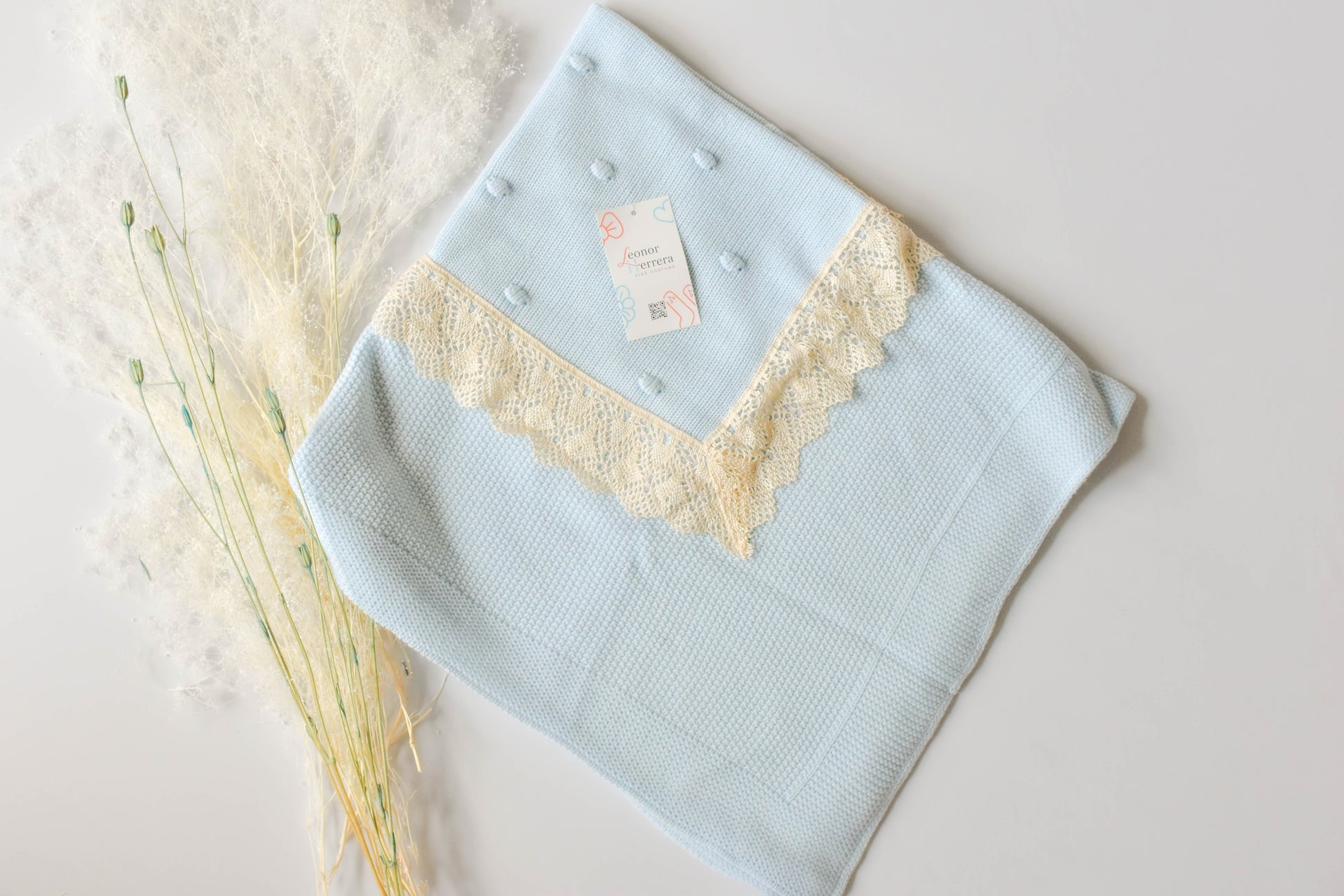 Blanket Point Lace in Sky Blue