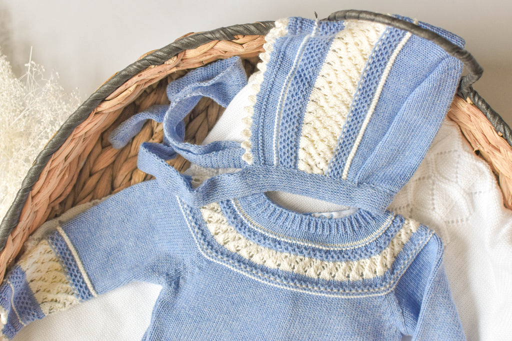 Knit Cotton Set in Blue