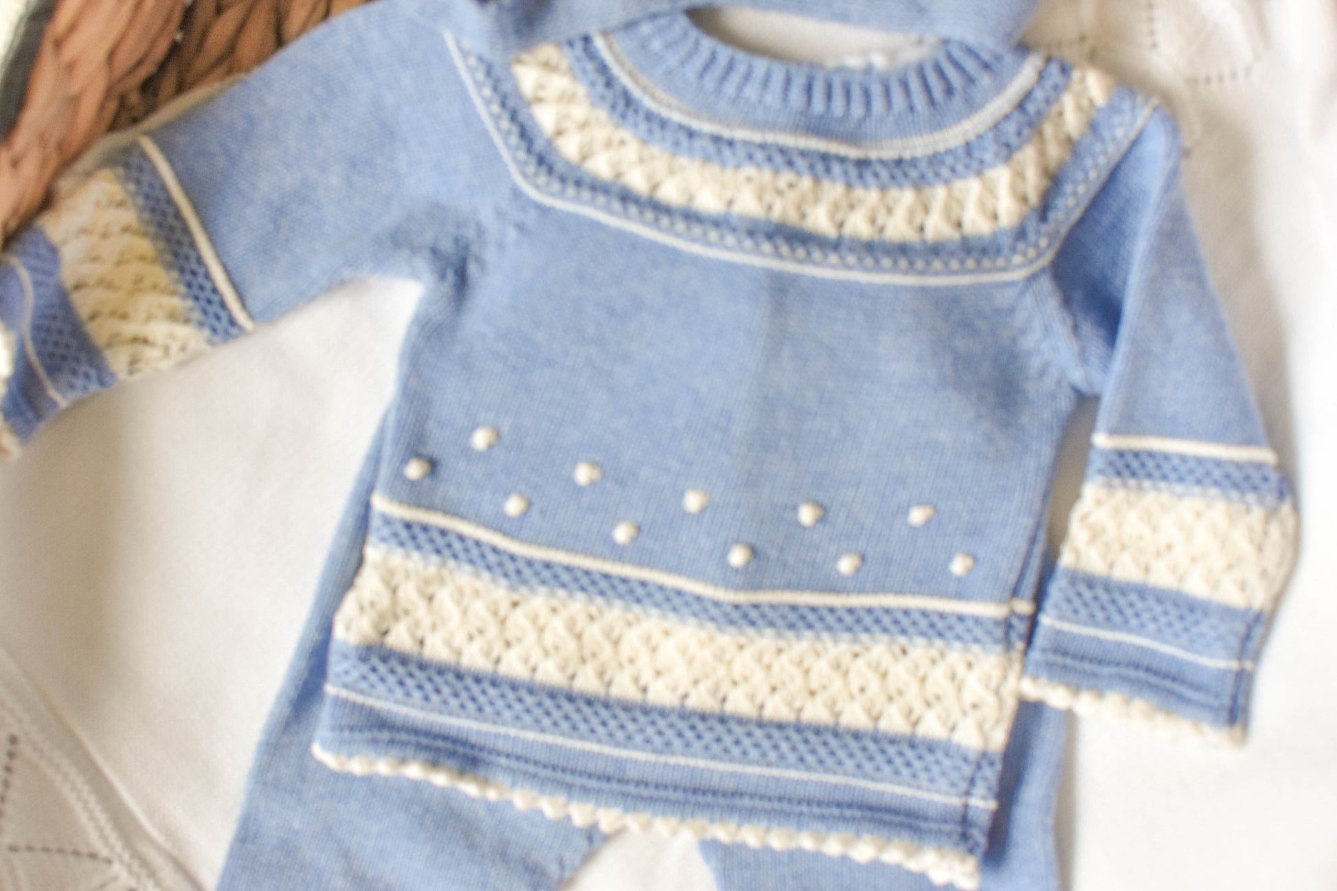 Knit Cotton Set in Blue