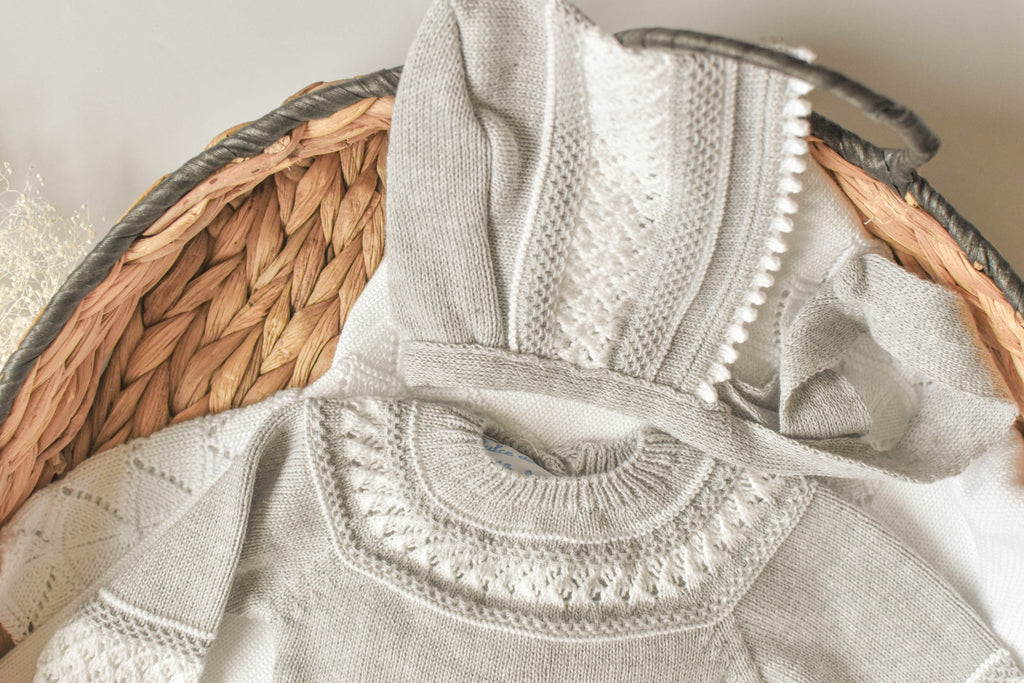 Knit Cotton Set in Grey