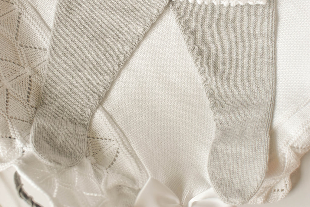 Knit Cotton Set in Grey