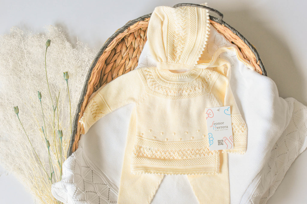 Knit Cotton Set in Beige