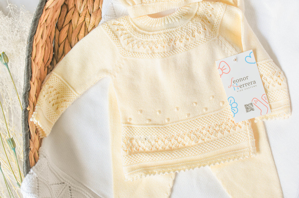 Knit Cotton Set in Beige