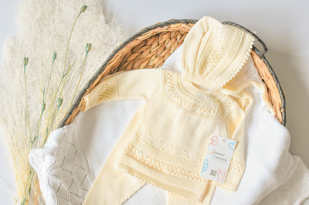 Knit Cotton Set in Beige