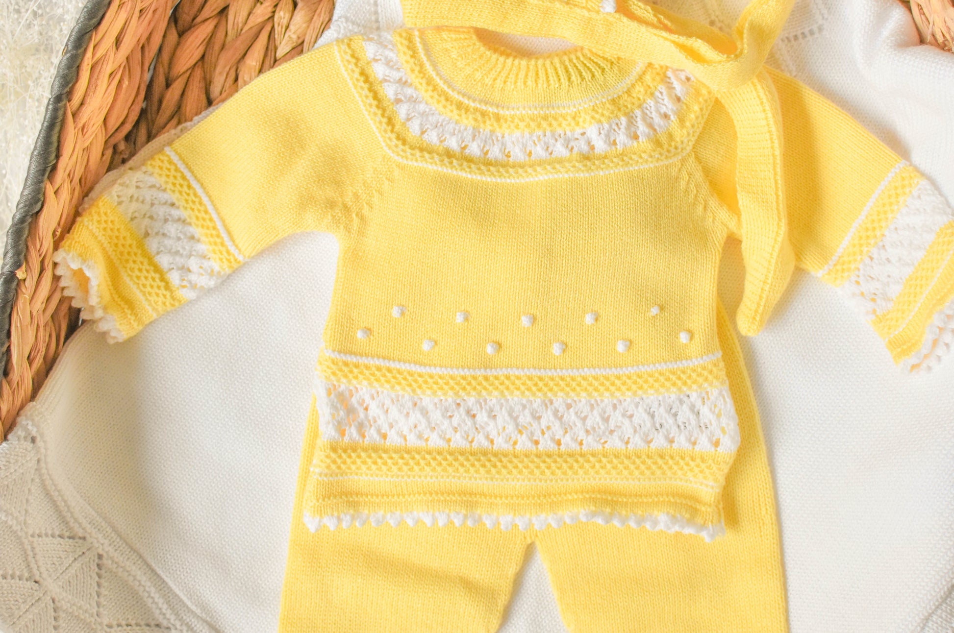 Knit Cotton Set in Yellow