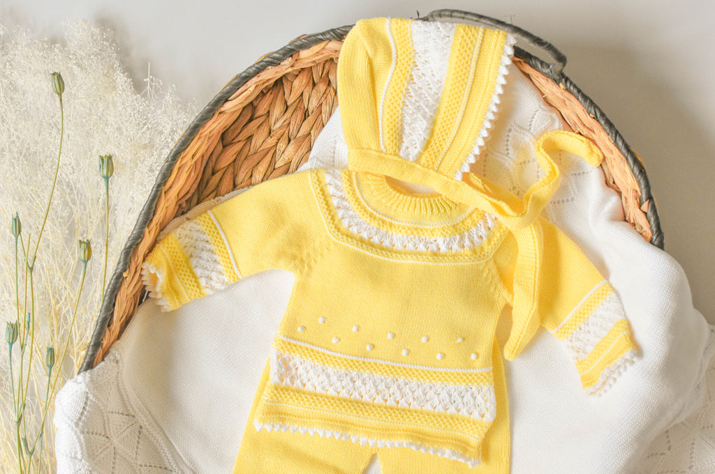 Knit Cotton Set in Yellow