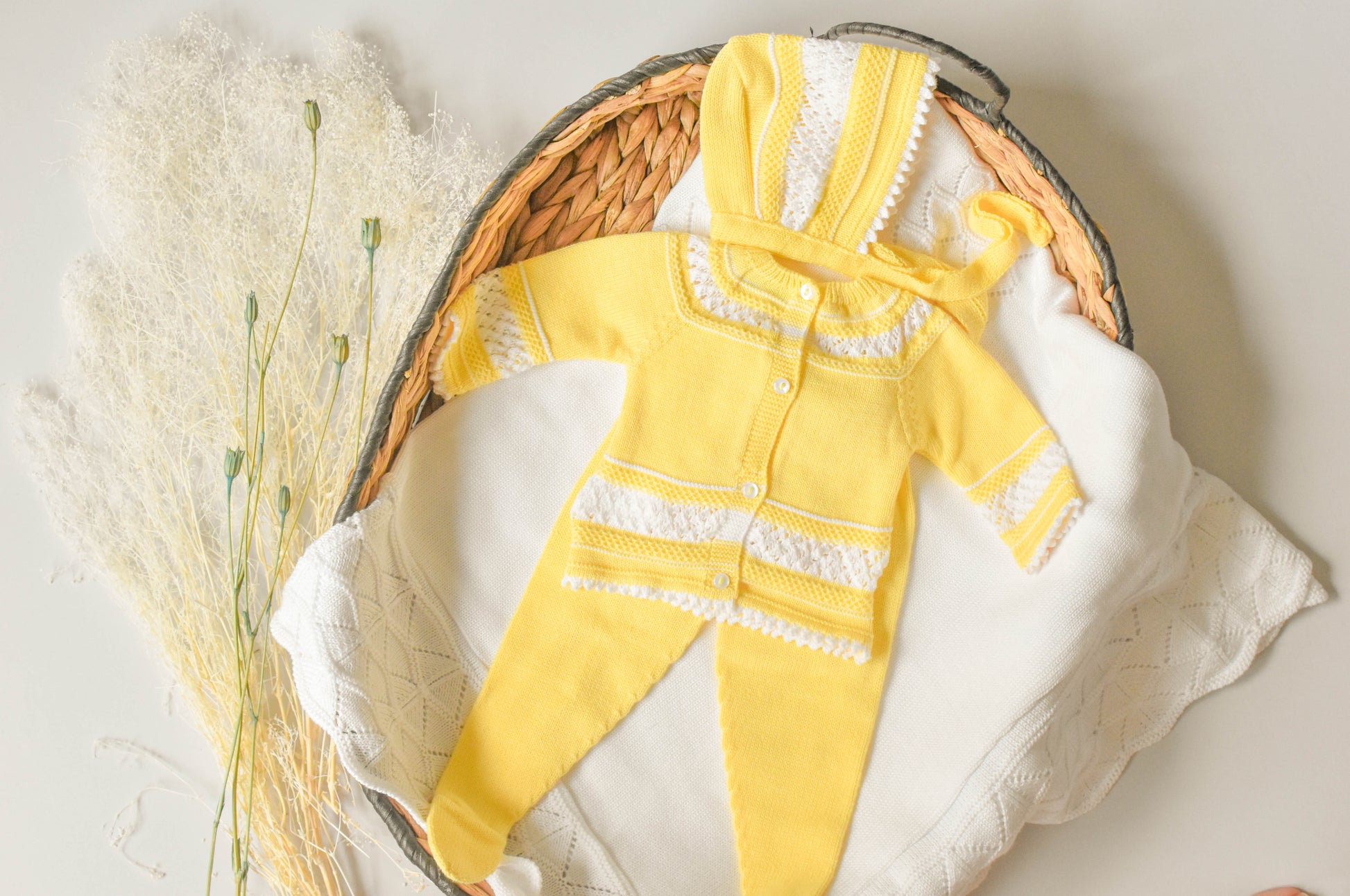 Knit Cotton Set in Yellow