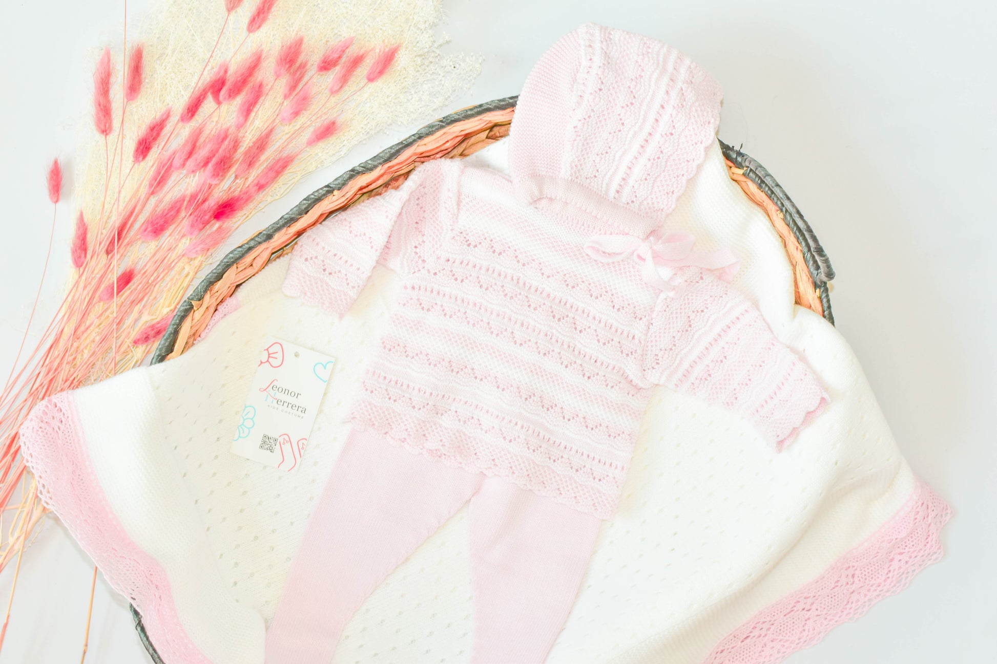 Knitted Lines Cotton in Pink