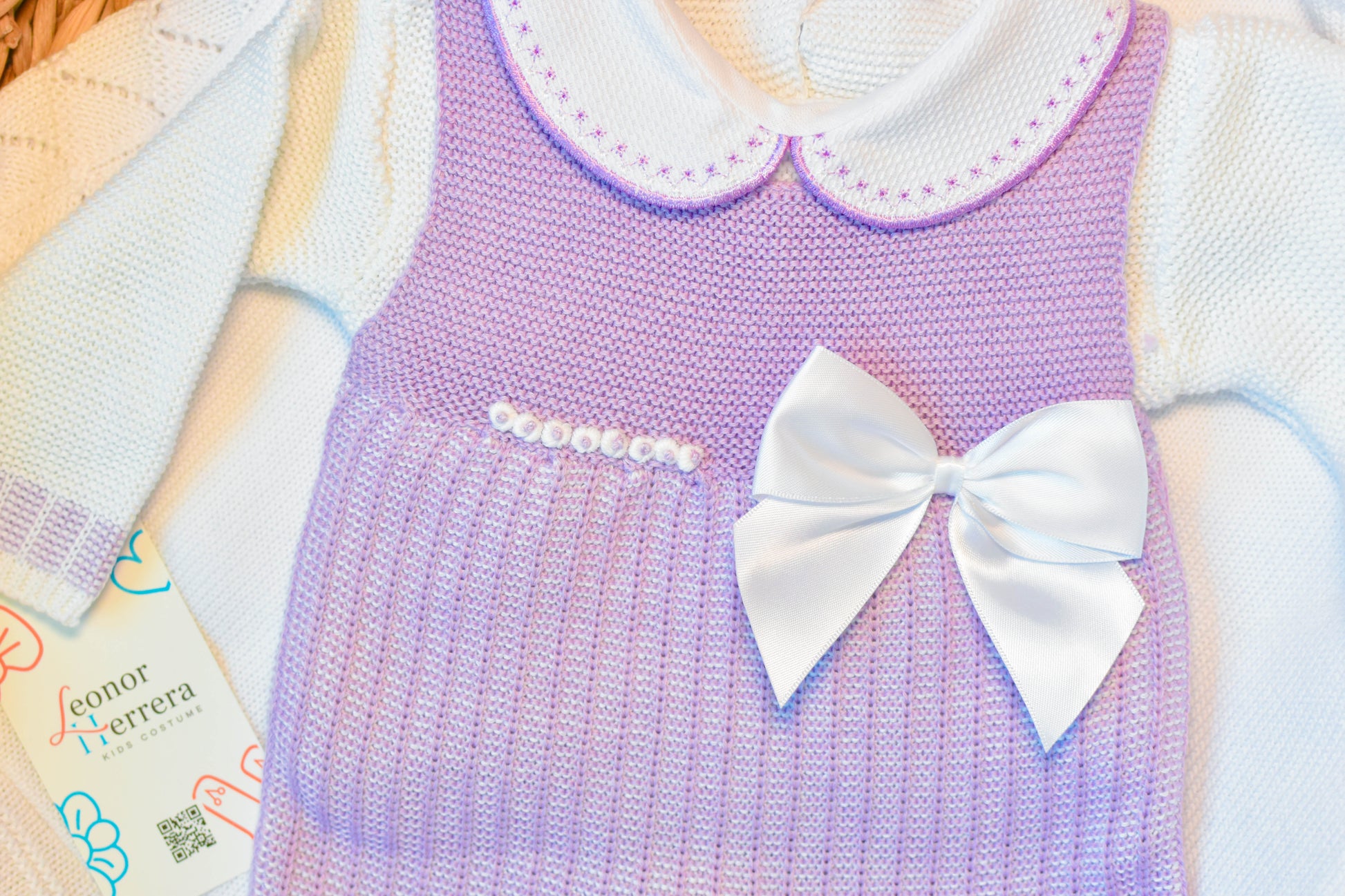 Romper Knitted Newborn set in Purple