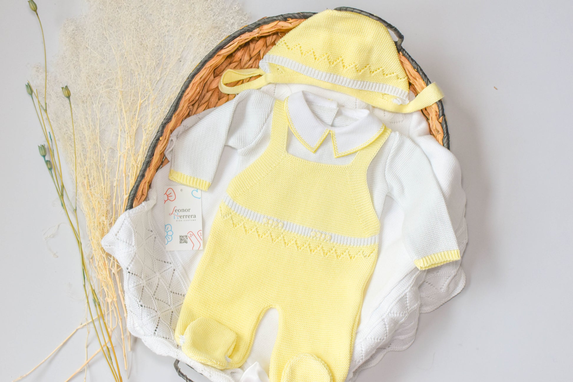 Romper Knit in Yellow
