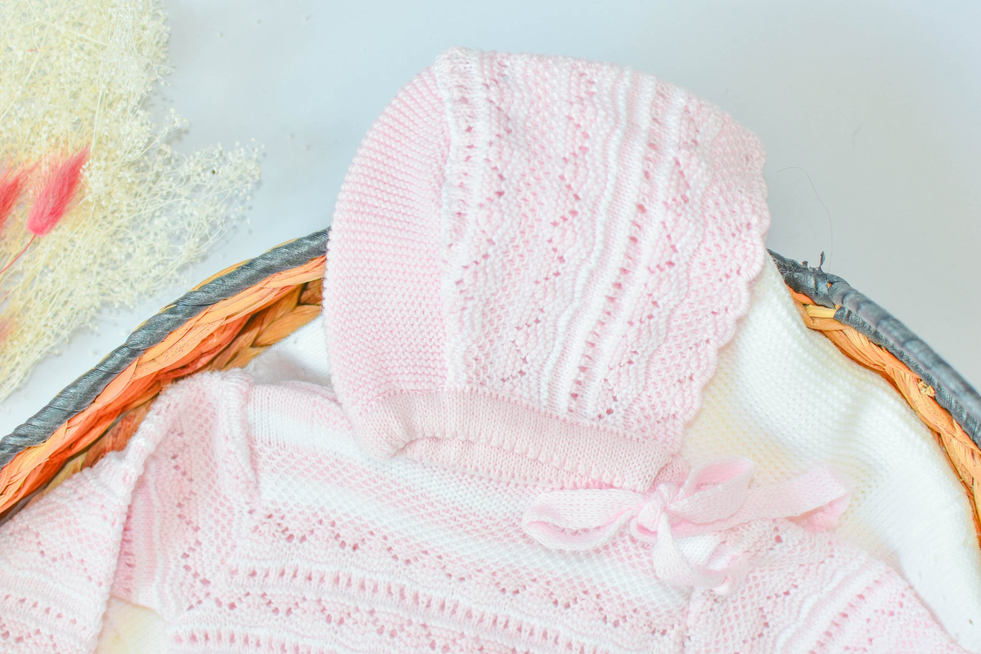 Knitted Lines Cotton in Pink