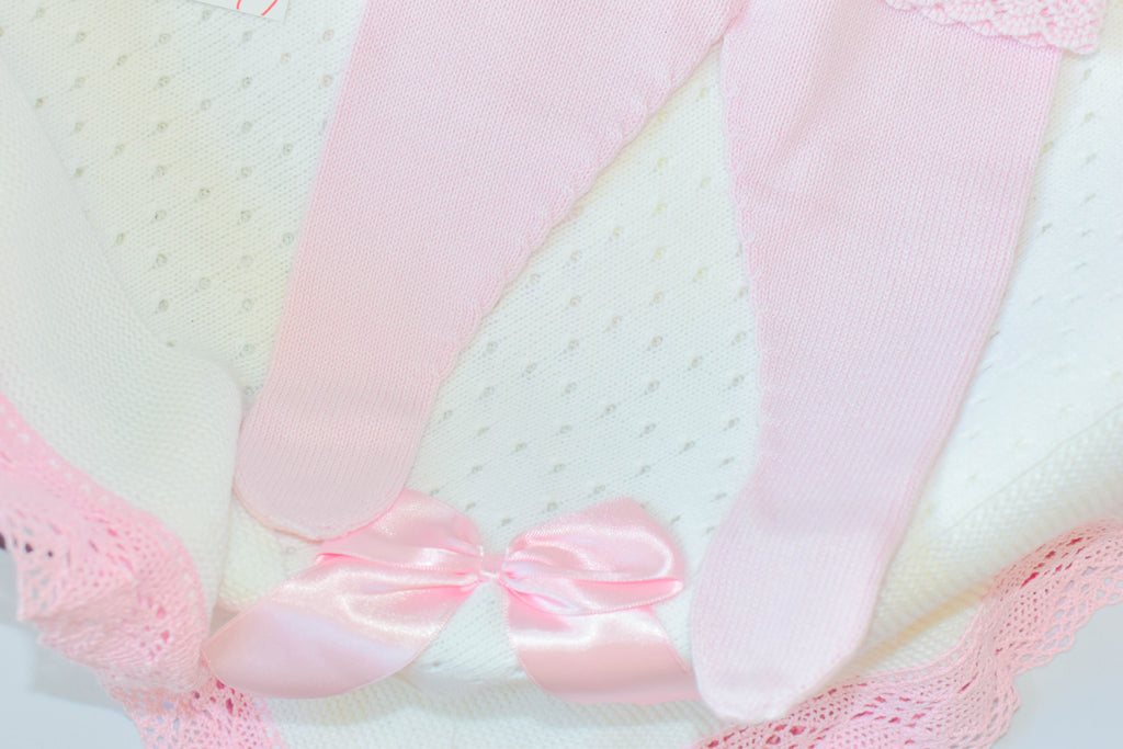 Knitted Lines Cotton in Pink