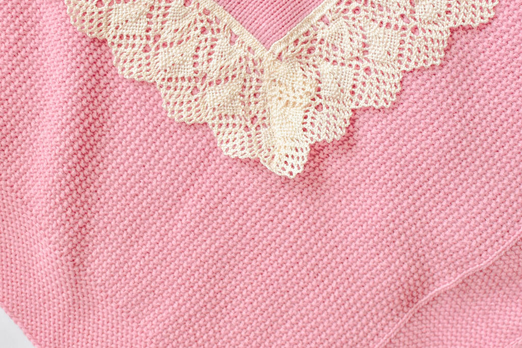 Blanket Point Lace in Old Pink