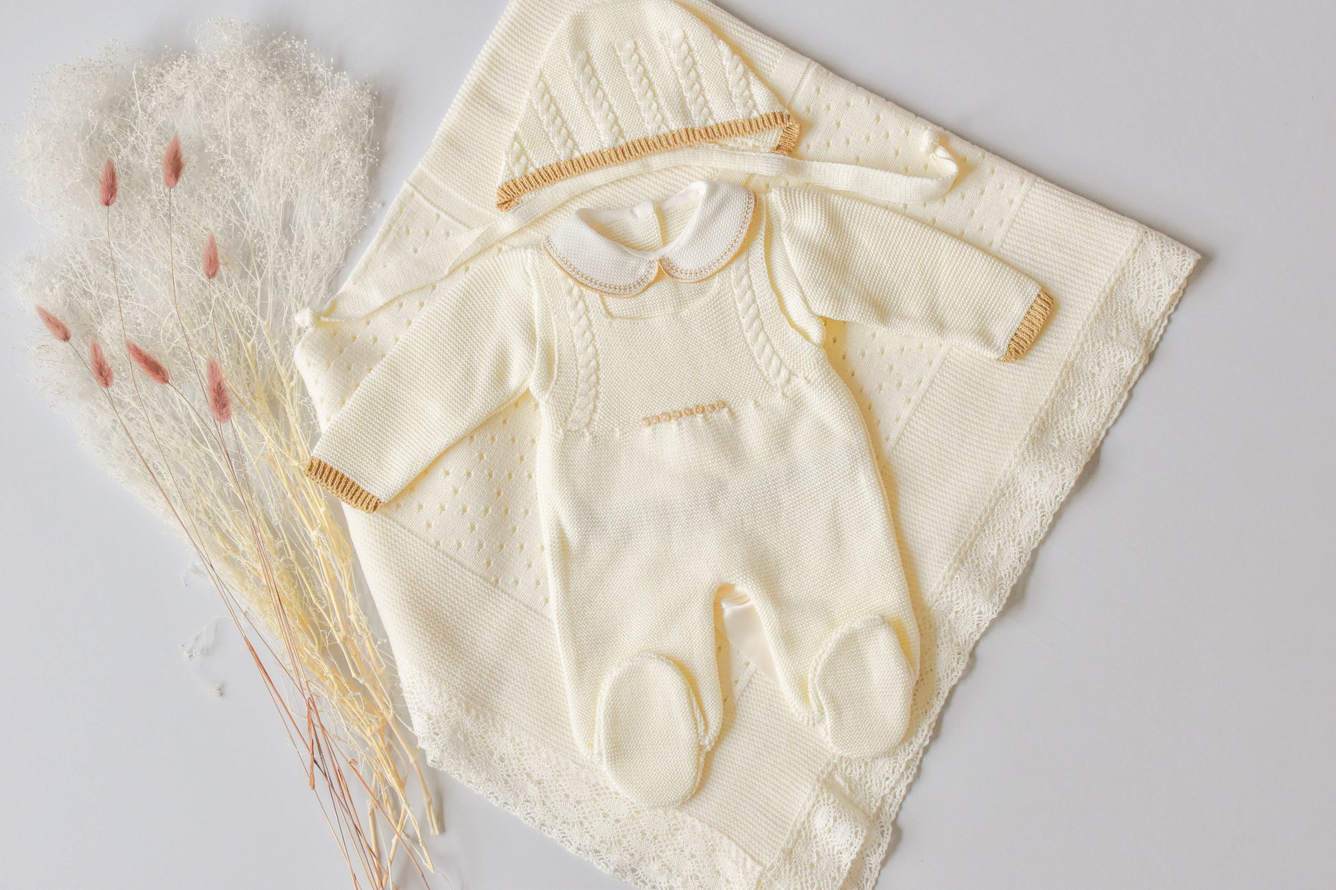 Romper Doble Cable in Beige