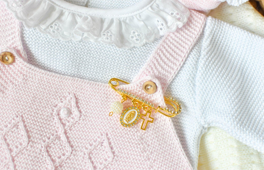 Romper Knit Diamond Set in Pink