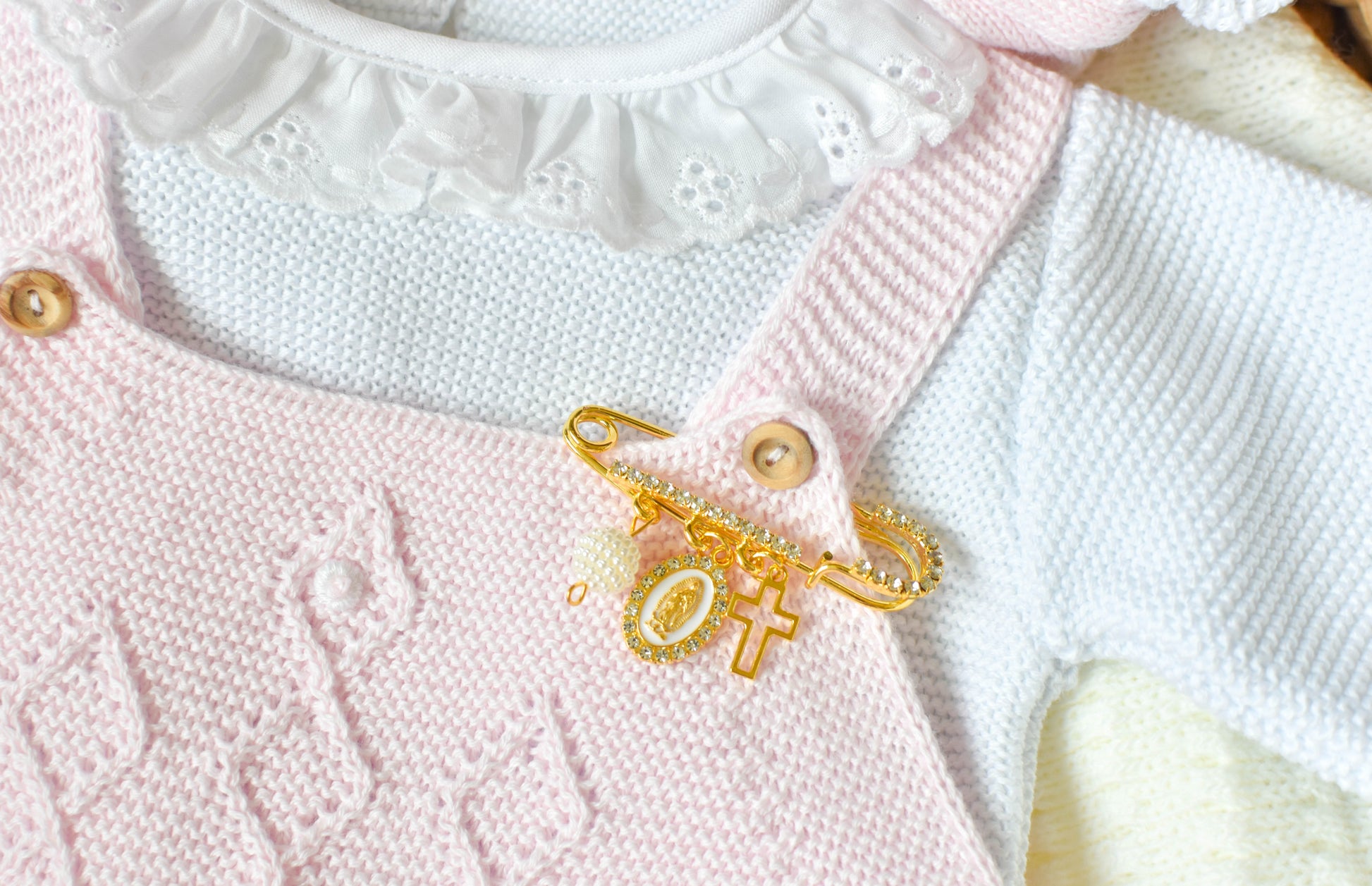 Romper Knit Diamond Set in Pink