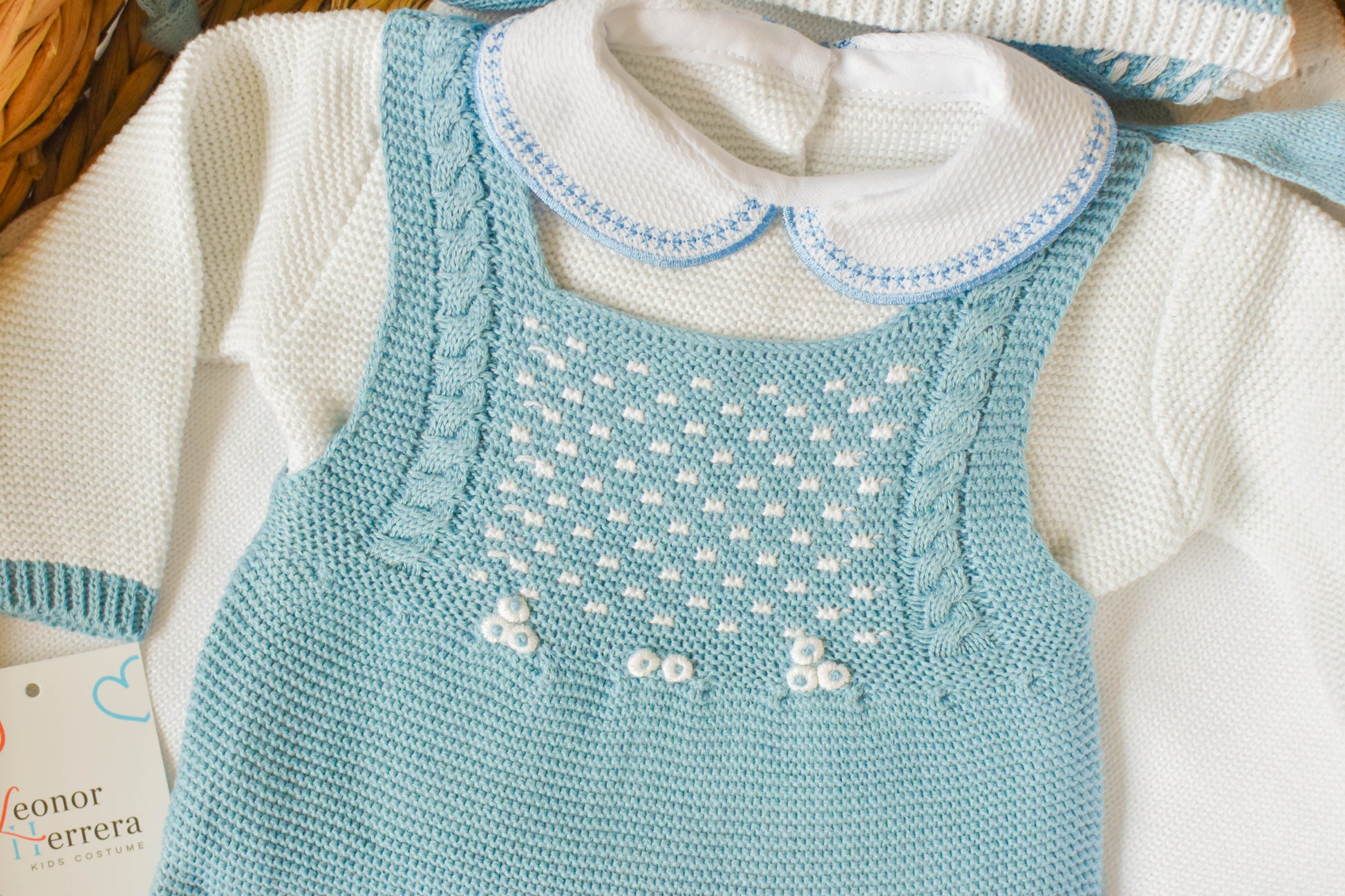 Knitted Newborn set in Blue