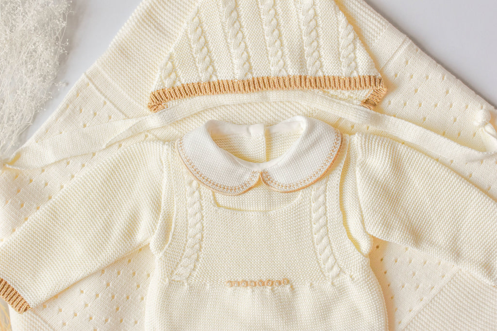 Romper Doble Cable in Beige