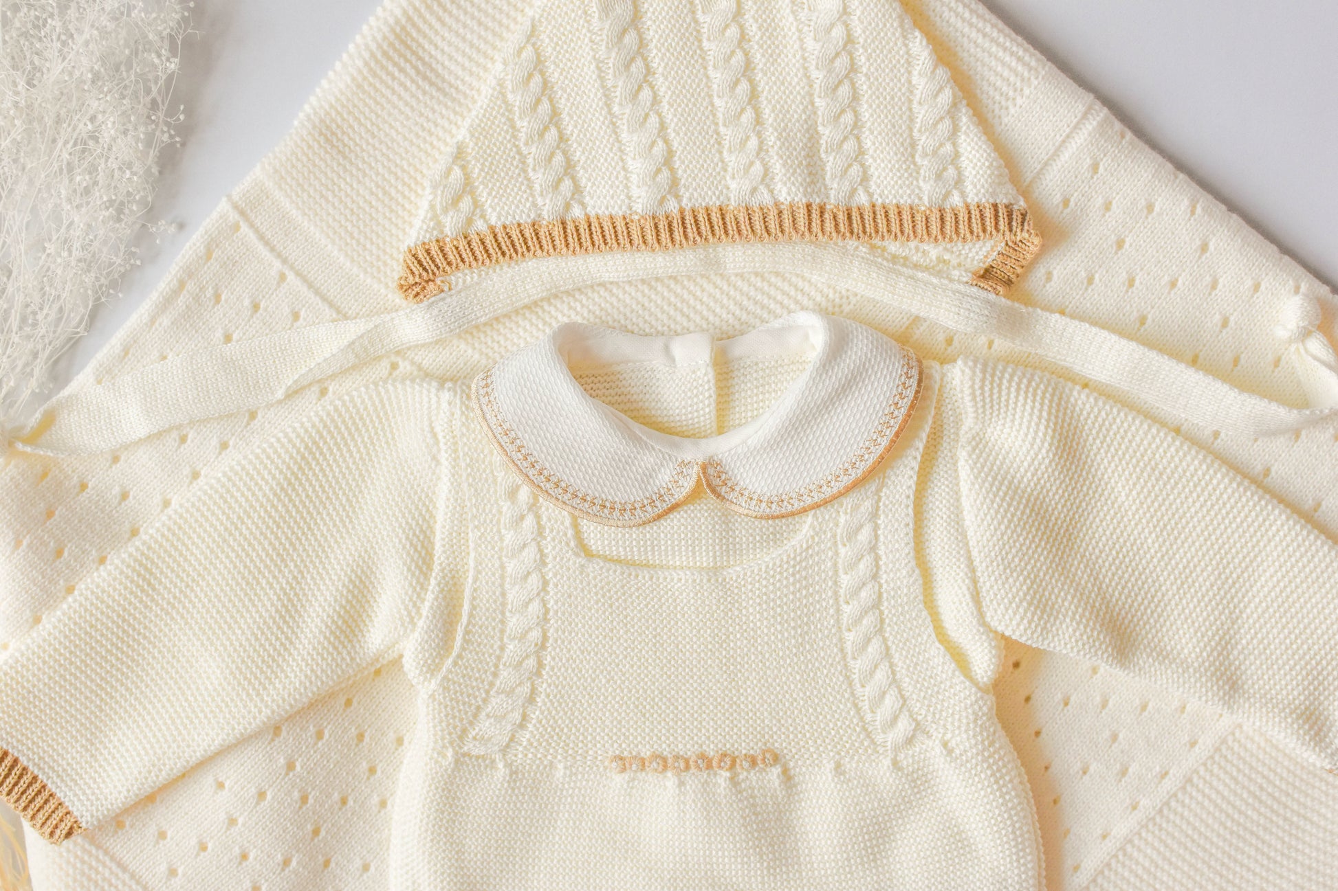 Romper Doble Cable in Beige