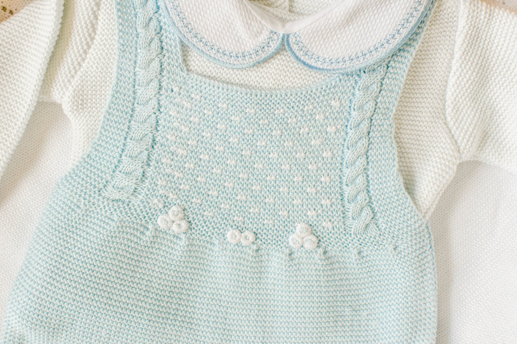 Knitted Newborn set in Sky Blue